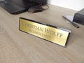 Personalised Desk Name Plate, Custom Engraved Desk Sign, Office Plaque, Executive Office Sign.