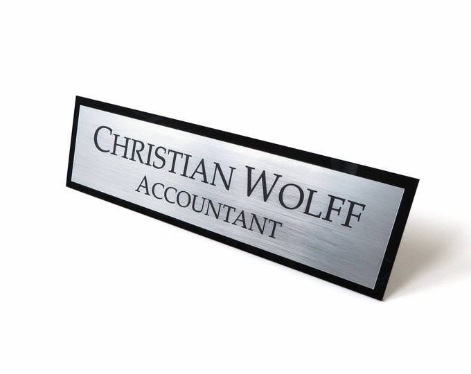 Executive Personalised Desk Name Plate, Custom Engraved Desk Sign, Office Sign, Plaque, Office.