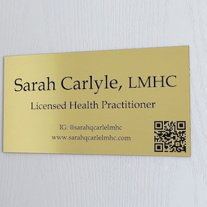 Custom Engraved Office Sign, Personalised Door Office Sign, Peel & Stick Adhesive. image 5