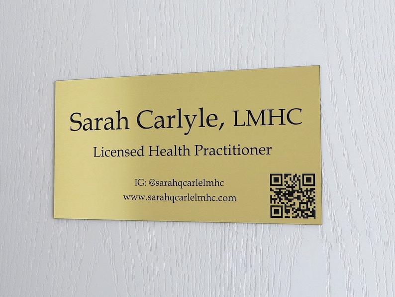 Custom Engraved Office Sign, Personalised Door Office Sign, Peel & Stick Adhesive. image 5