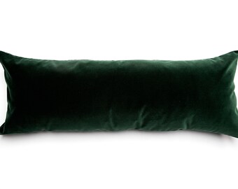 Green Lumbar Pillow Etsy