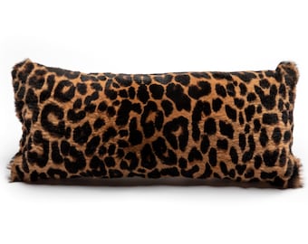 Leopard Cheetah Pillow - Animal Print Pillow - Leopard Fur Pillow - Leopard Lumbar Designer Pillow -Gold Black Pillow -Leopard Lumbar Pillow