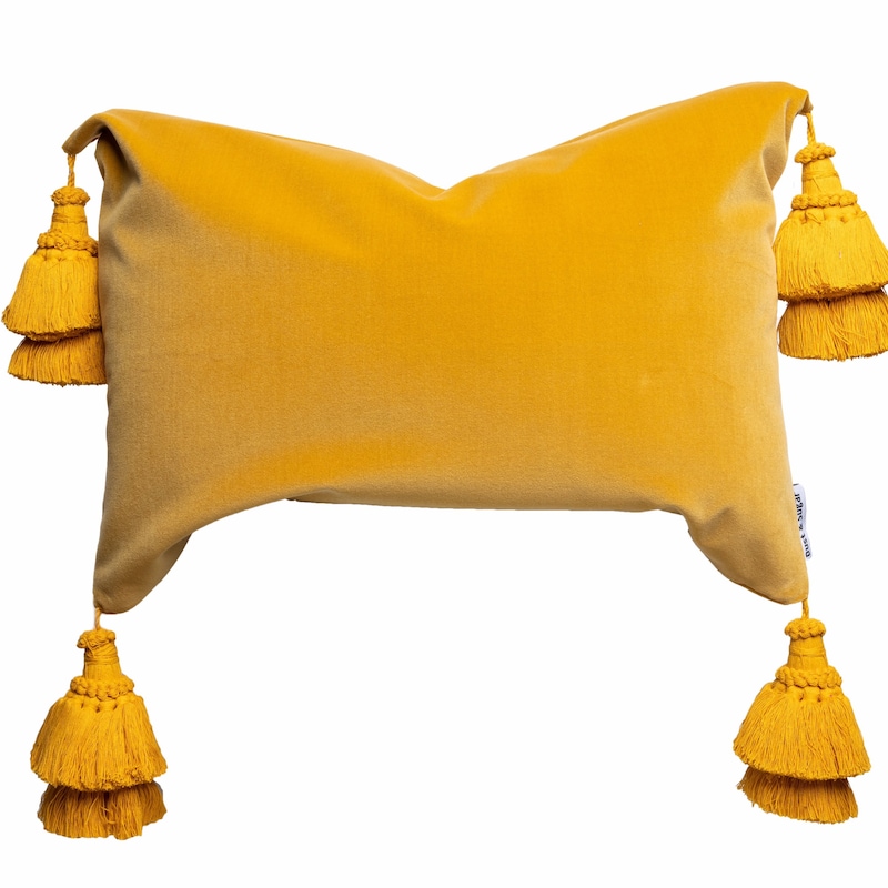 Mustard Simple Linen Pillow main image 0