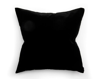 Oversize Black Velvet Lumbar Pillow Cover Black Velvet Couch Pillow Black Lumbar Cover Black Accent Pillow Black Throw Pillow
