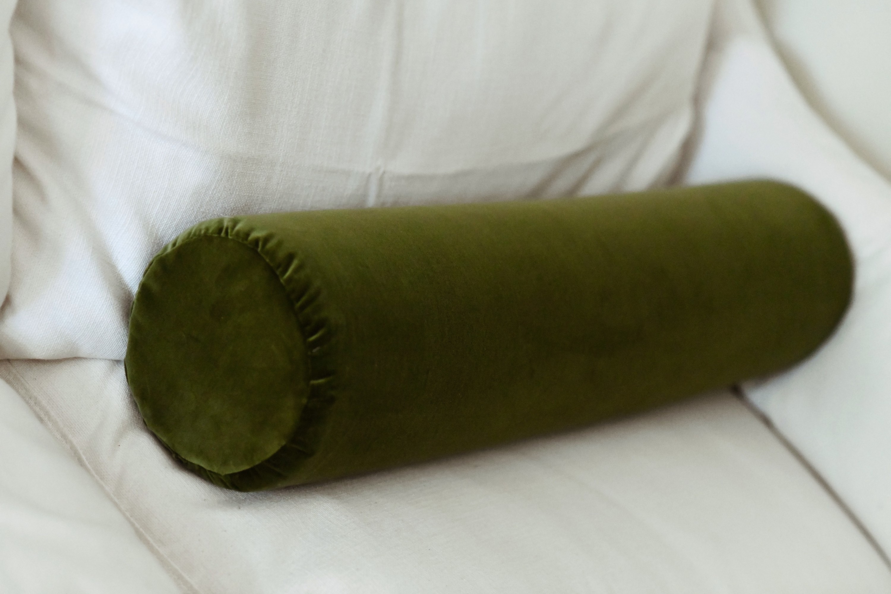 Olive Green Bolster / Bolster Pillow for Bed / Bolster Pillow Etsy