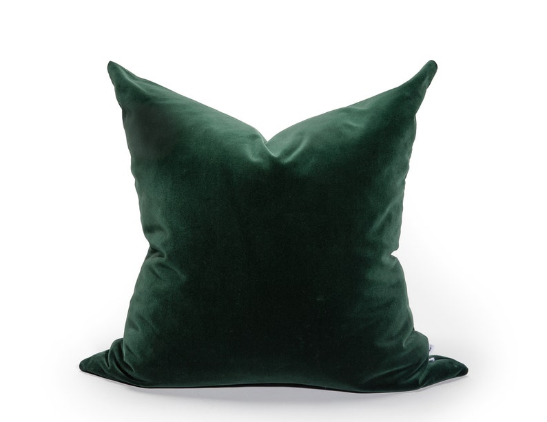 Emerald Pillow Cover Emerald Green Throw Pillow Velvet Etsy
