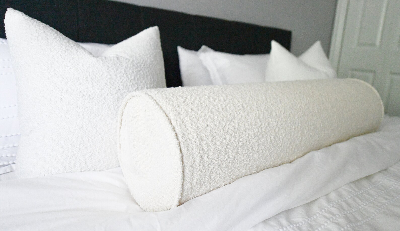 Boucle Bolster / Bolster Pillow for Bed / Boucle Pillow / Etsy