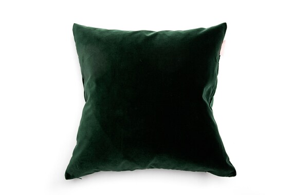 Modern Green Italian Velvet Lumbar Olive Green Velvet Pillow Velvet Lumbar