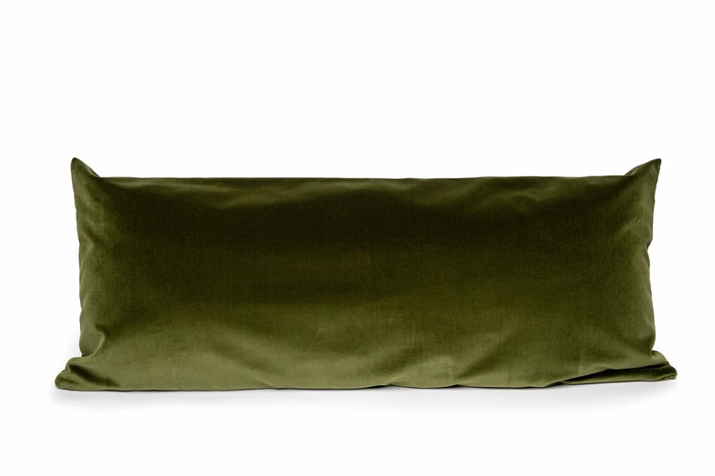 Olive Green Velvet Pillow Cover / Italian Velvet Lumbar Etsy