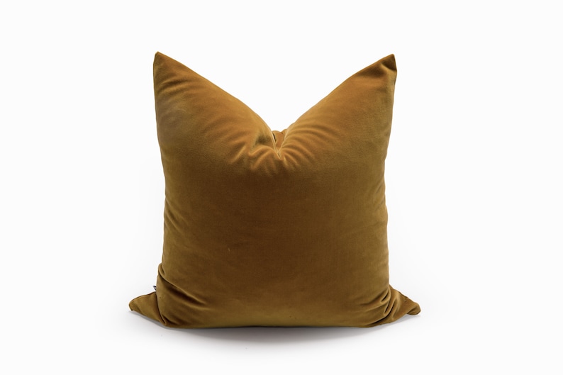 Caramel Brown Velvet Pillow Cover Golden Brown Velvet Etsy