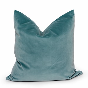 Sky Blue Pillow Cover - French Blue - Light Blue Pillow - Blue velvet -  Designer velvet - Velvet pillow -  Throw pillow - Lumbar Pillow