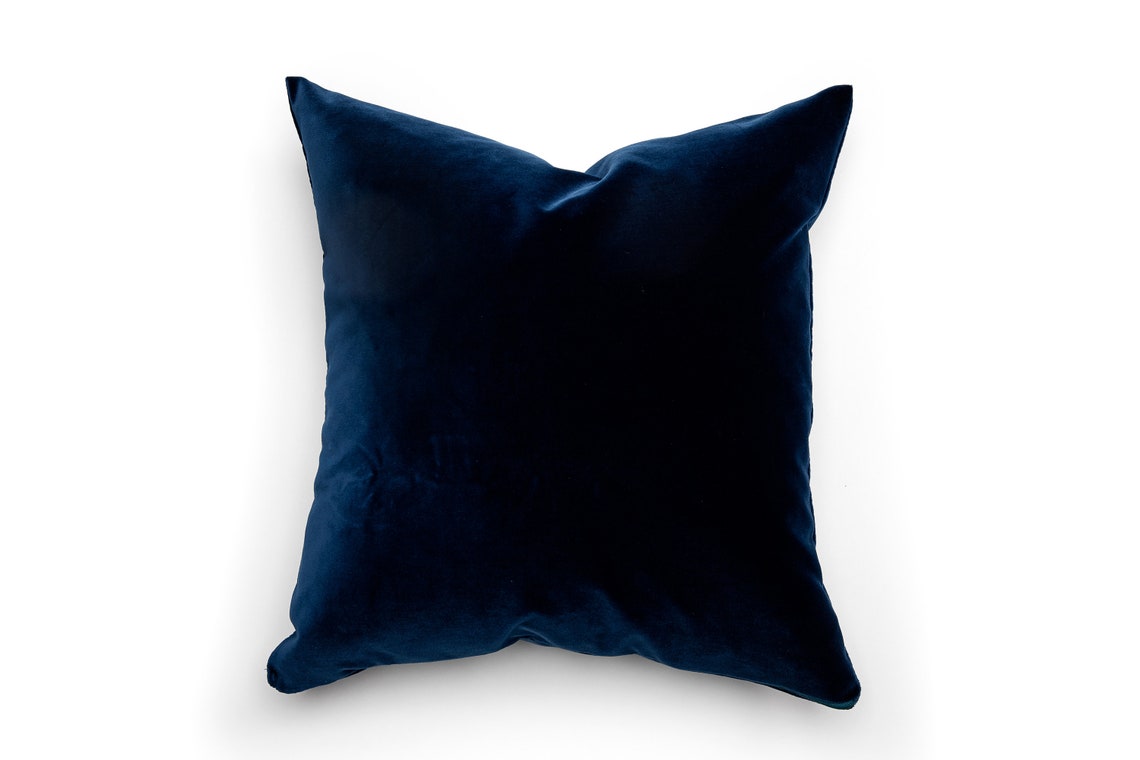 Classic Blue Pillow/ Contemporary Modern Blue Italian Velvet Etsy