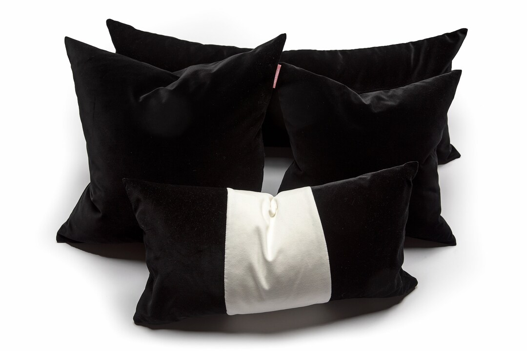 Black Velvet Pillow Black Pillow Cover Black Pillow With Etsy