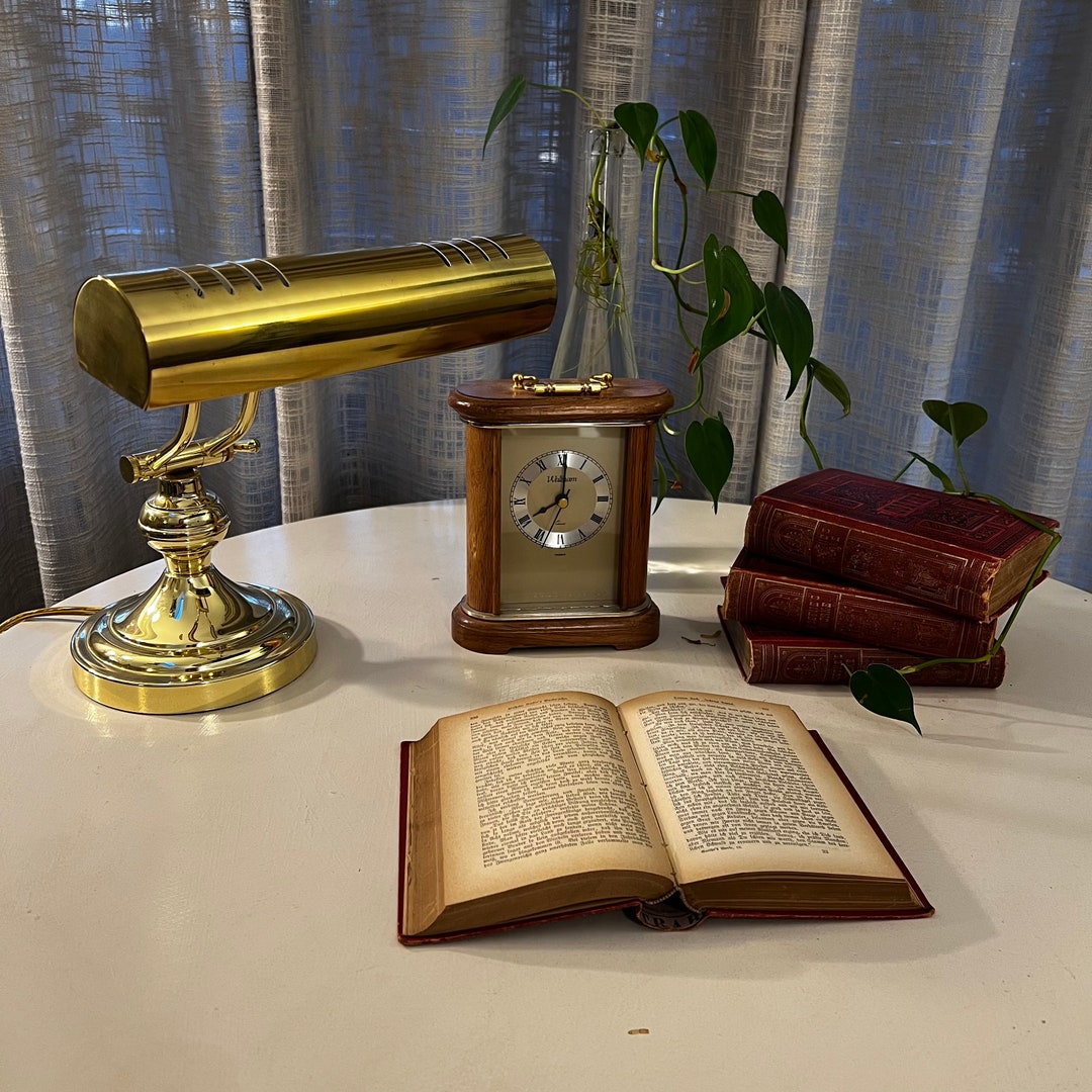Vintage 1960s Adjustable Brass Bankers Lamp Lawyers Lamp Desk Lamp Etsy