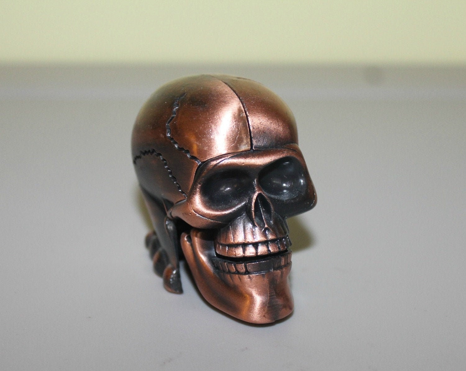 Retro Copper Skull Pencil Sharpener Miniature Skull Pencil