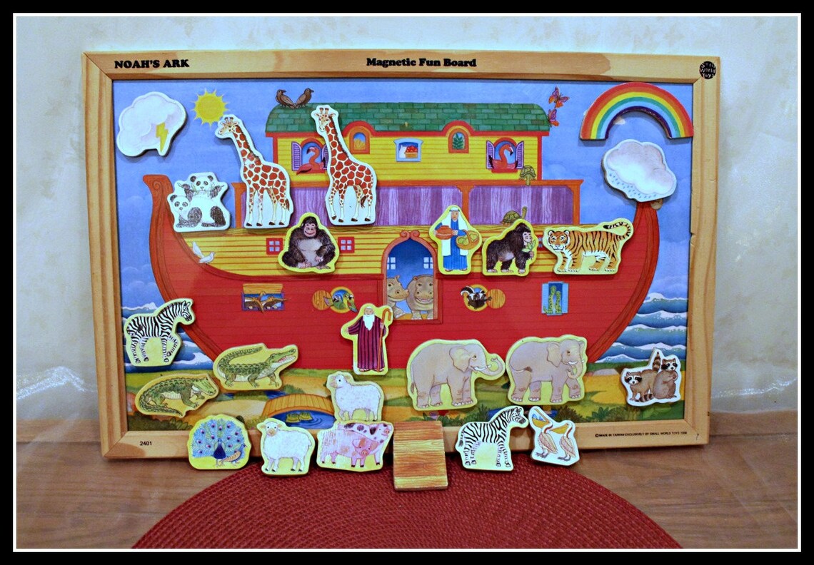 Small World Toys Noah's Ark Fun Board Religious Etsy
