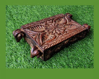 Antique Primitive Shaman stool Ritual object primitive Sheep figure , SS