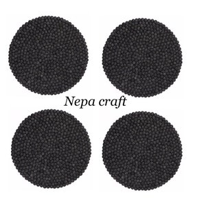 Bright color Seat Pad Size 36 cm In Diameter  of 4 Pcs Chair Mat  2 cm Pom Pom Felt Balls handmade Luxury Chair mat