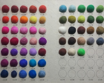 Wählen Sie Farbe Weihnachtsdekoration Kinderzimmer Girlande machen Bastelbedarf 2 cm (20 mm) Helle Farbe Pom Pom Filz Pom-Poms Handarbeit 100 % Wolle