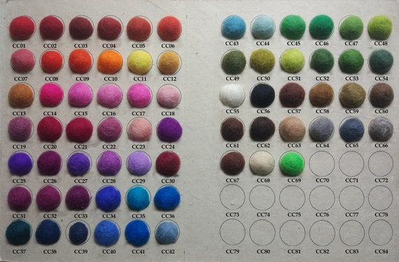 2 cm Felt Balls. Wool Pom pom Nursery Garland Decoration. 100