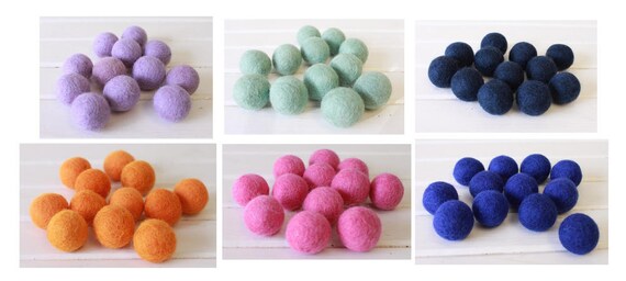 Bright Pom Pom Felt Balls Wool balls Nursery playmate kids Craft supplies
