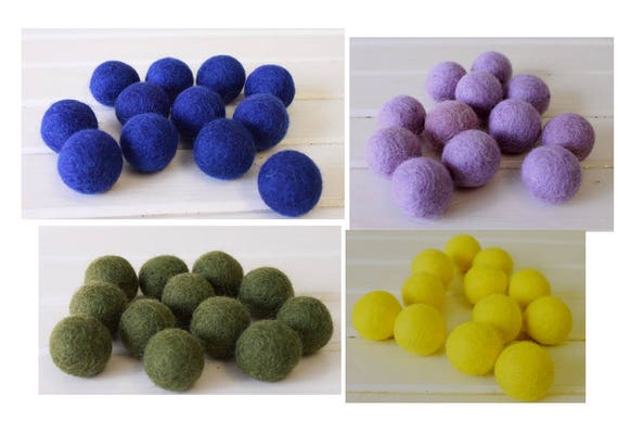 Bright Pom Pom Felt Balls Wool balls Nursery playmate kids Craft supplies