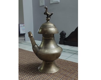 Antique Rare Bronze Daphne Karuwa | Bronze Water Storage & Serving Pot Vessel | Bronze Karuwas for Pooja and Ritual | Handcrafted, KW