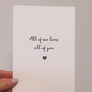 All Of Me Loves All Of You Print- Typogrophy Print, Home Decor