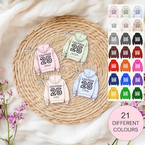 Personalised School Leavers Hoodie Keyring | 2025 Leavers Gift | Custom Name Keyring | End of Term Keepsake | Choice of 21 Colours