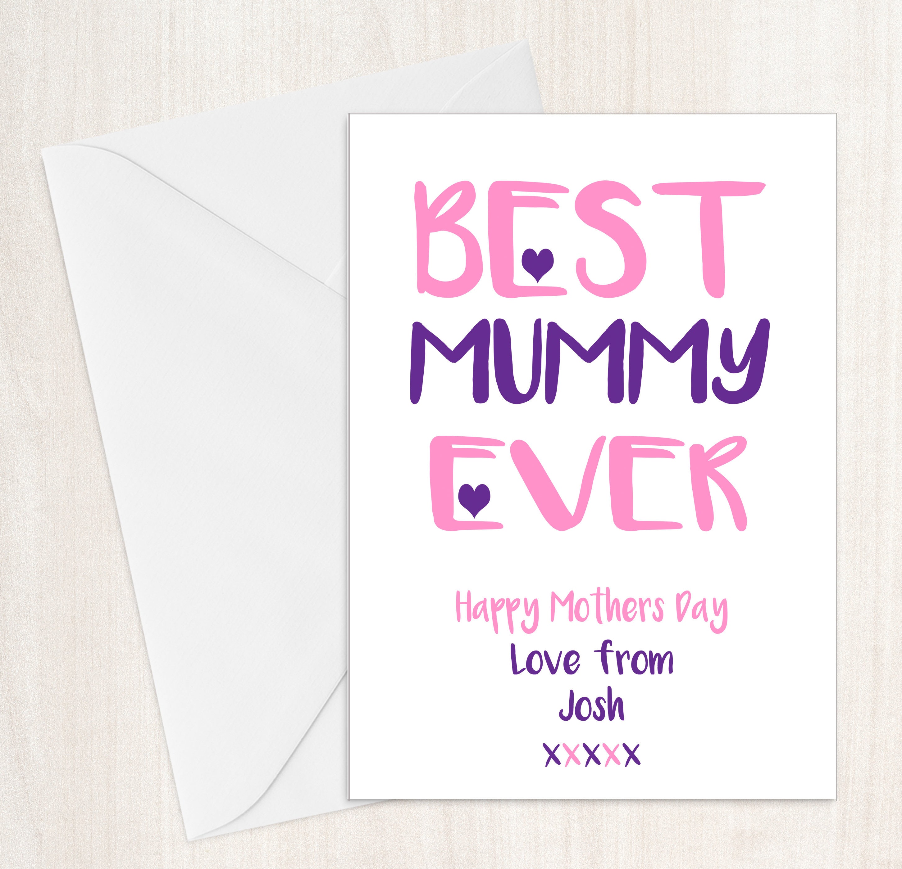 Best Mummy/ Mum/ Nana/ Granny etc... Mother's Day Card- Mother's Day, Mother's Day Cards, Mother's Day Gift