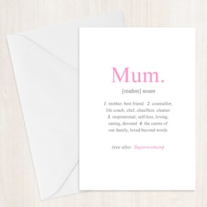 Mutter Definition Muttertagskarte - Muttertag, Muttertagskarten, Muttertagsgeschenk