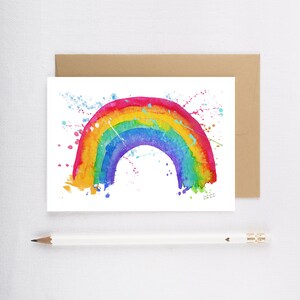 Regenbogen-Karte - Positivität Karte - denken Sie - Isolation Karte - Tasche Umarmung - Quarantäne-Note-Karte - fehlt Ihnen, positive Vibes