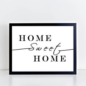 Home Sweet Home - Typography print, Scandinavian Print