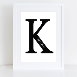 Impresión personalizada con el nombre de la familia y las iniciales en el interior, impresión de letras personalizada