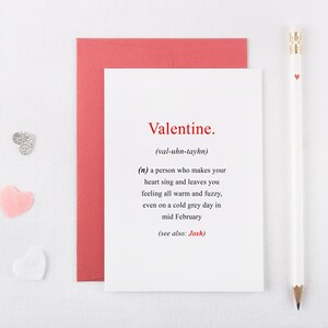 Carte de définition personnalisée de la Saint-Valentin