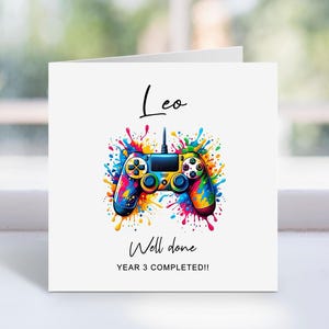 Tarjeta de fin de curso, Tarjeta de diseño de videojuegos, Tarjeta de egresados de secundaria (promoción de 2025), Tarjeta de secundaria, Tarjeta de primaria