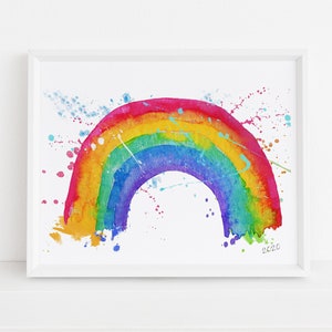 Rainbow 2020 Memory Splatter Print- 2020- Isolation Print- Nursery Decor- Quarantine Memory