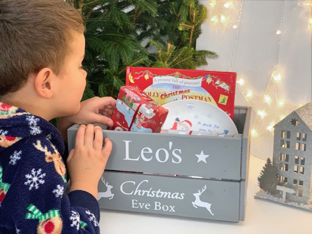 Personalised Christmas Eve Box/ Christmas Eve Crate - Etsy UK
