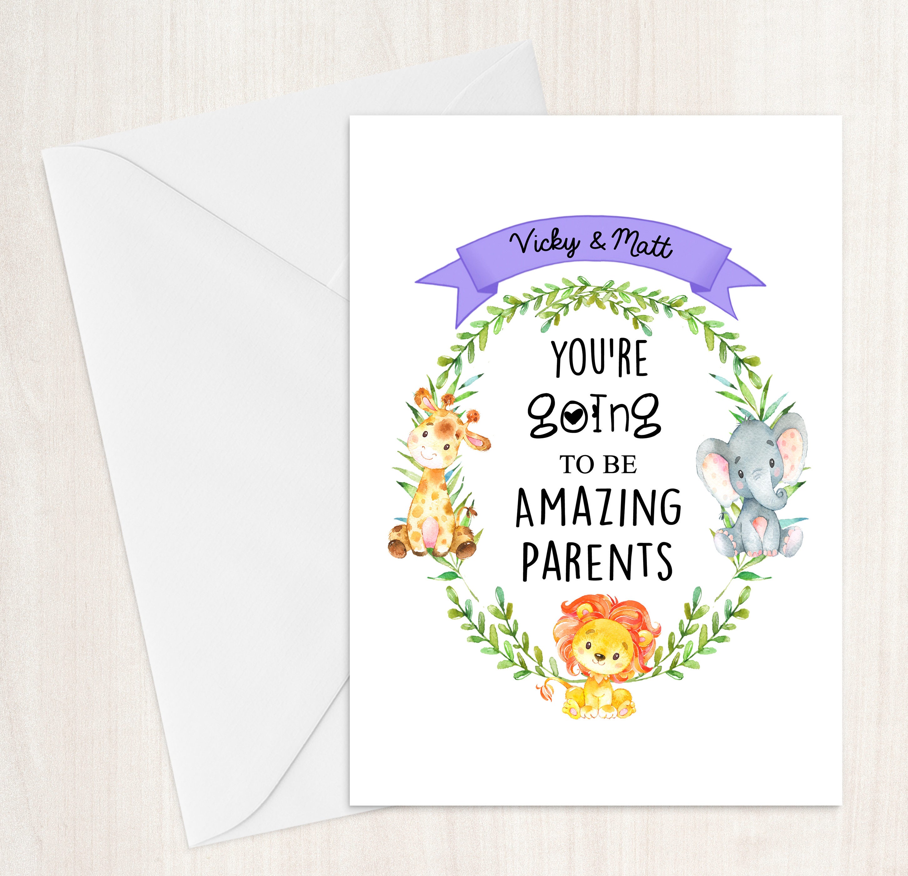Personalised Parents To Be Card New Baby Congratulations Etsy