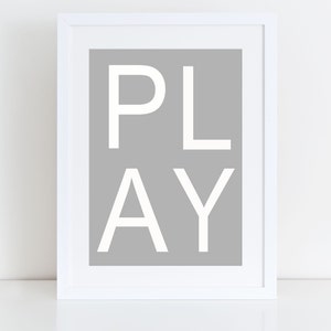 Play Print- Playroom Sign, Play Print, Playroom Print, Playroom Decor, Kids Playroom Poster