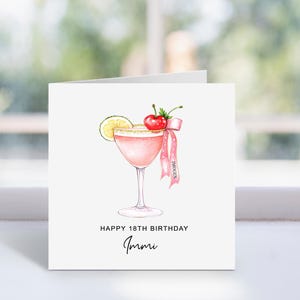 18e anniversaire personnalisé cerise coupé | 18e anniversaire de filles | 16e anniversaire | Maman, fille, nièce, petite fille