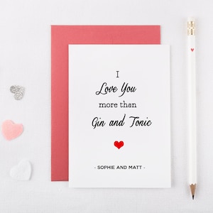 Personalizzato ti amo più di San Valentino Biglietto da Visita- Scegli QUALSIASI formulazione!