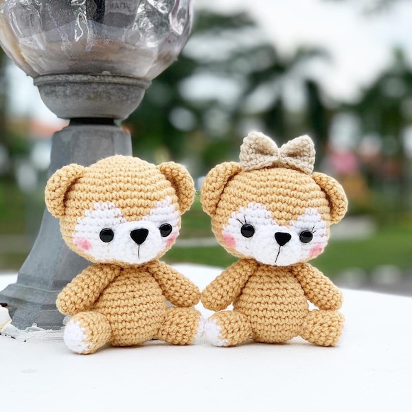 Crochet Pattern* Couple bears crochet doll PDF file crochet pattern