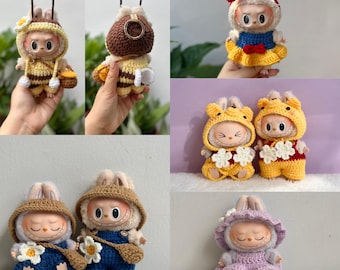 Crochet Pattern* Best seller bundle Labubu doll Outfit V1 V2 / PDF crochet pattern Labubu doll outfit