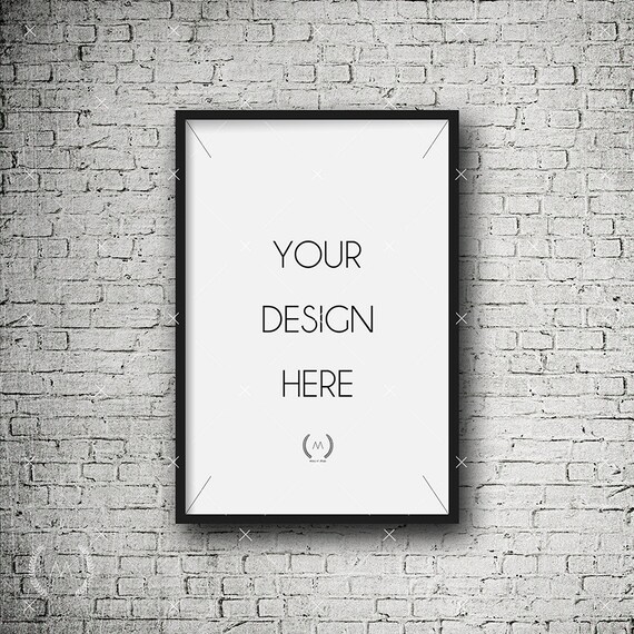 Free 8x12 Black Mockup Digital Download File Frame White