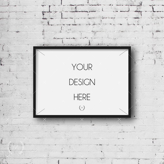 5x7 Black Mockup Digital Download File Frame White Old