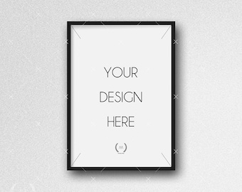 A3 Black Mockup DIGITAL DOWNLOAD FILE Frame, White Plaster Wall Background, Frame Stock Photography, Digital Product Mockup, Frame Mockup