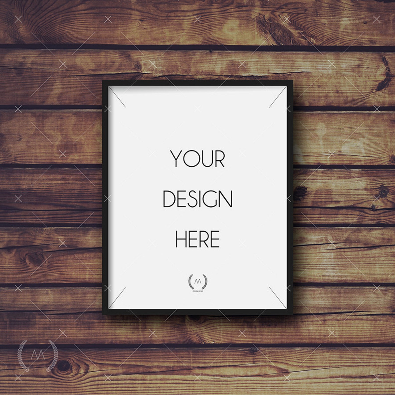8x10 Black Mockup DIGITAL DOWNLOAD FILE Frame Vintage Brown Etsy