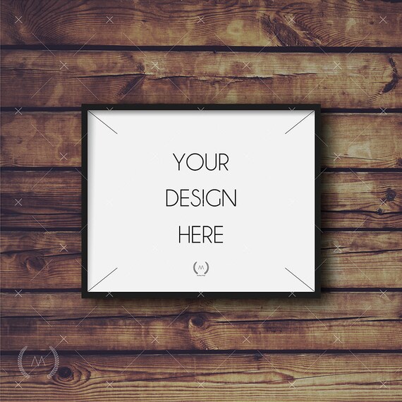 8x10 Black Mockup Digital Download File Frame Vintage Brown Etsy
