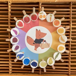 Preschool Color Wheel Matching Game - Fine Motor Skills - Learning Colors - Preschool Curriculum - Homeschool Printable